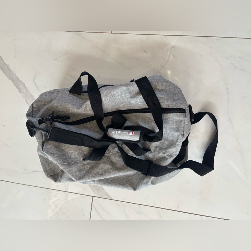 Champion Gray & Black Duffel Bag with Logo - Picture 6 of 11